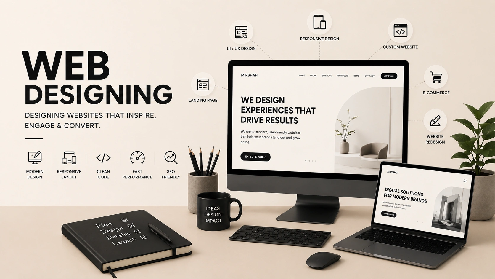 Web design services in Kottakkal, Kerala — custom website design, mobile-friendly, fast-loading business websites